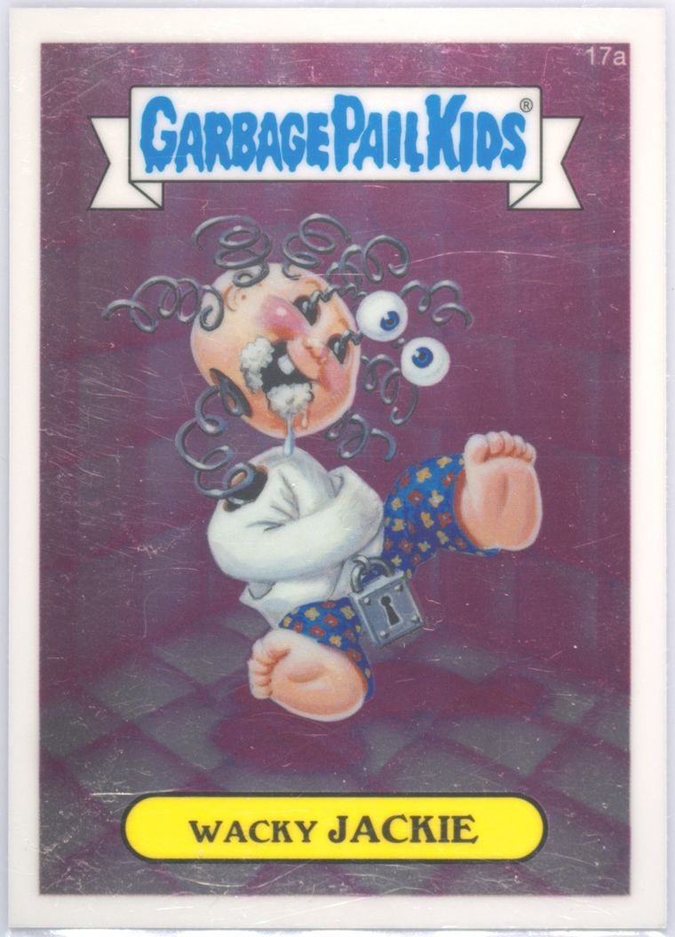 2013 Topps Garbage Pail Kids Chrome Series 1 Pencil Art #17a Wacky Jackie front