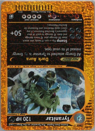 Pokemon Tyranitar 3/12 Box Topper Italian Used on sale Good Condition