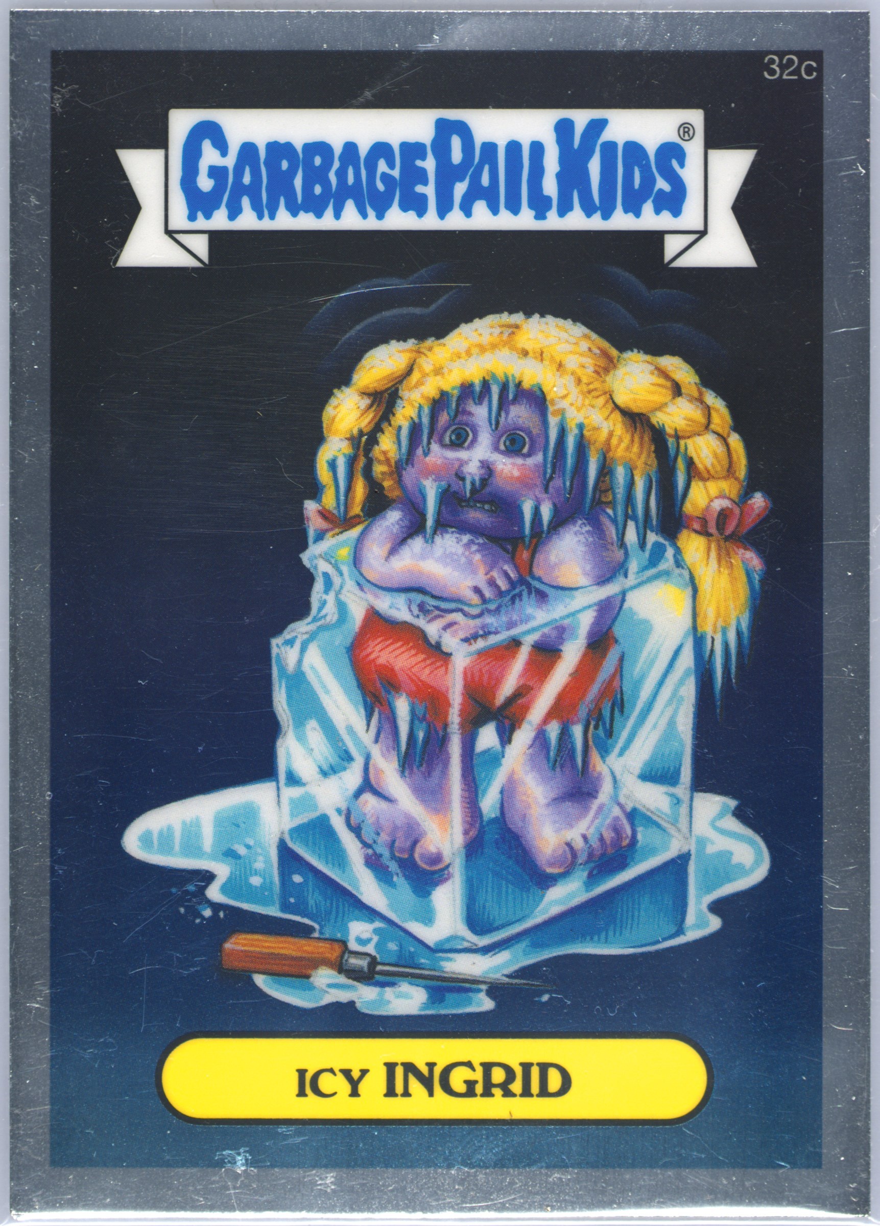 2013 Topps Garbage Pail Kids Chrome Series 1 #32c Icy Ingrid front