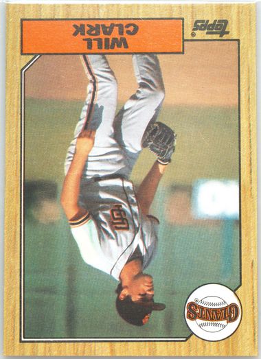 1987 Topps Will Clark 420 Error Card!!! | eBay