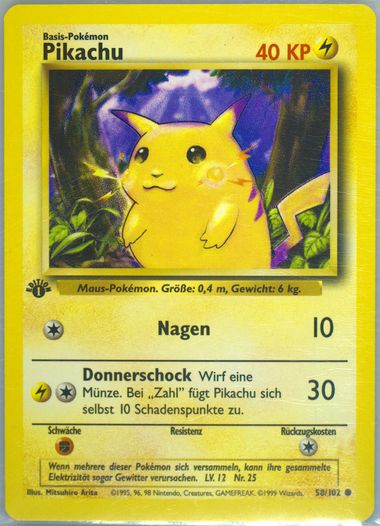 Auction Prices Realized Tcg Cards 1999 Pokemon German Pikachu