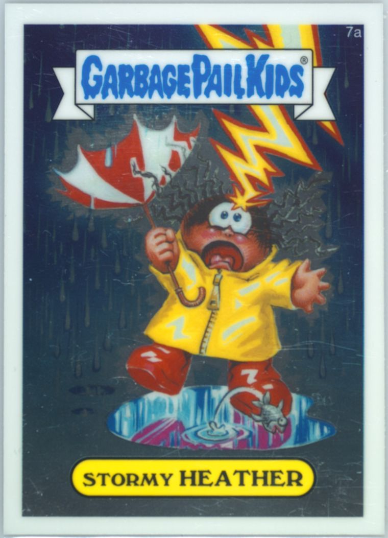 2013 Topps Garbage Pail Kids Chrome Series 1 Pencil Art #7a Stormy Heather front