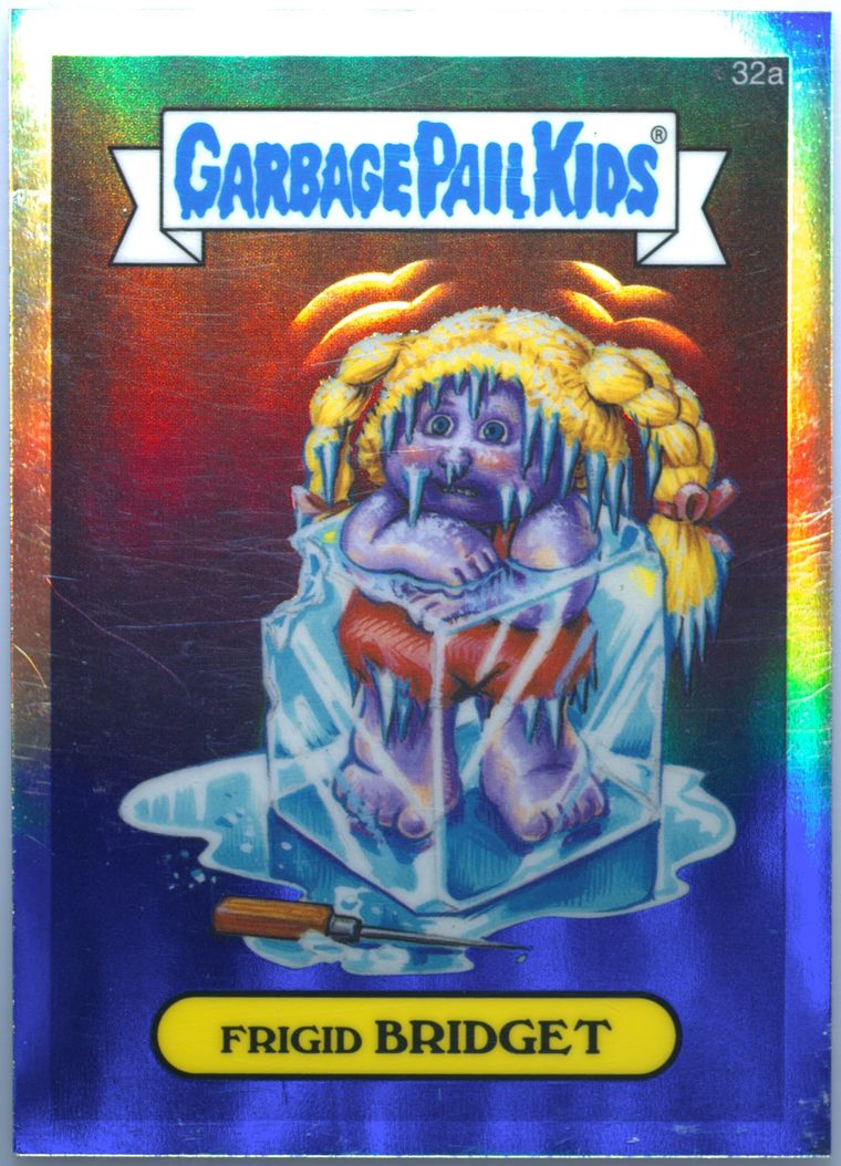 2013 Topps Garbage Pail Kids Chrome Series 1 Refractor #32a Frigid Bridget front