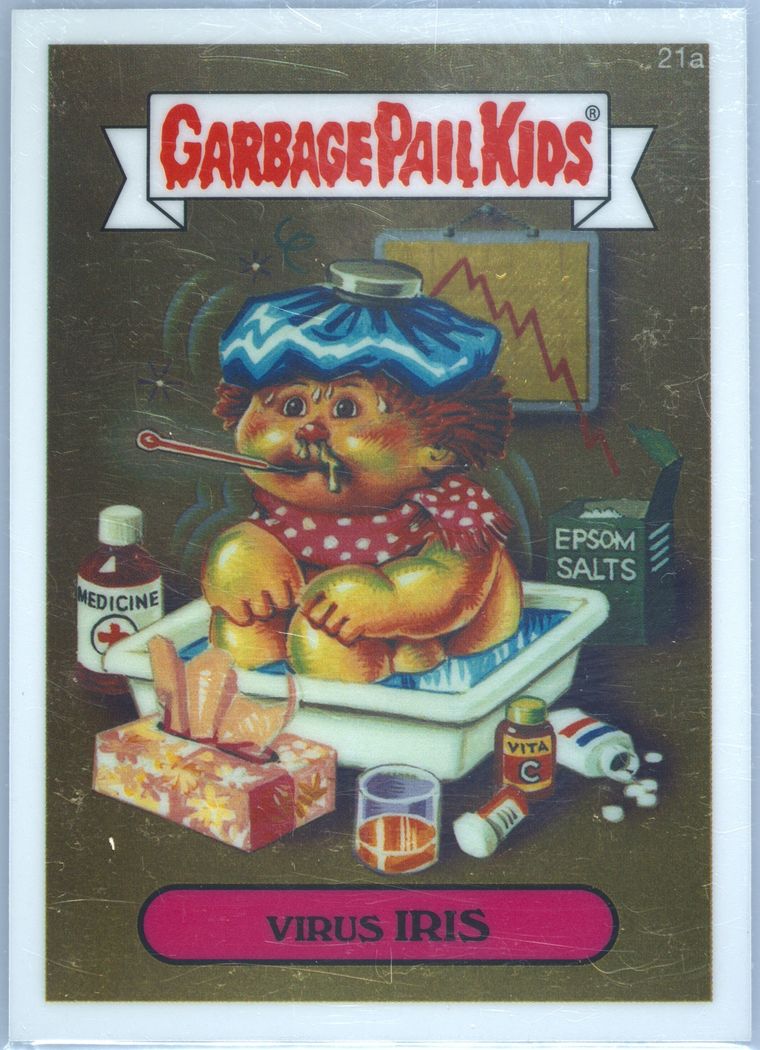 2013 Topps Garbage Pail Kids Chrome Series 1 #21a Virus Iris front