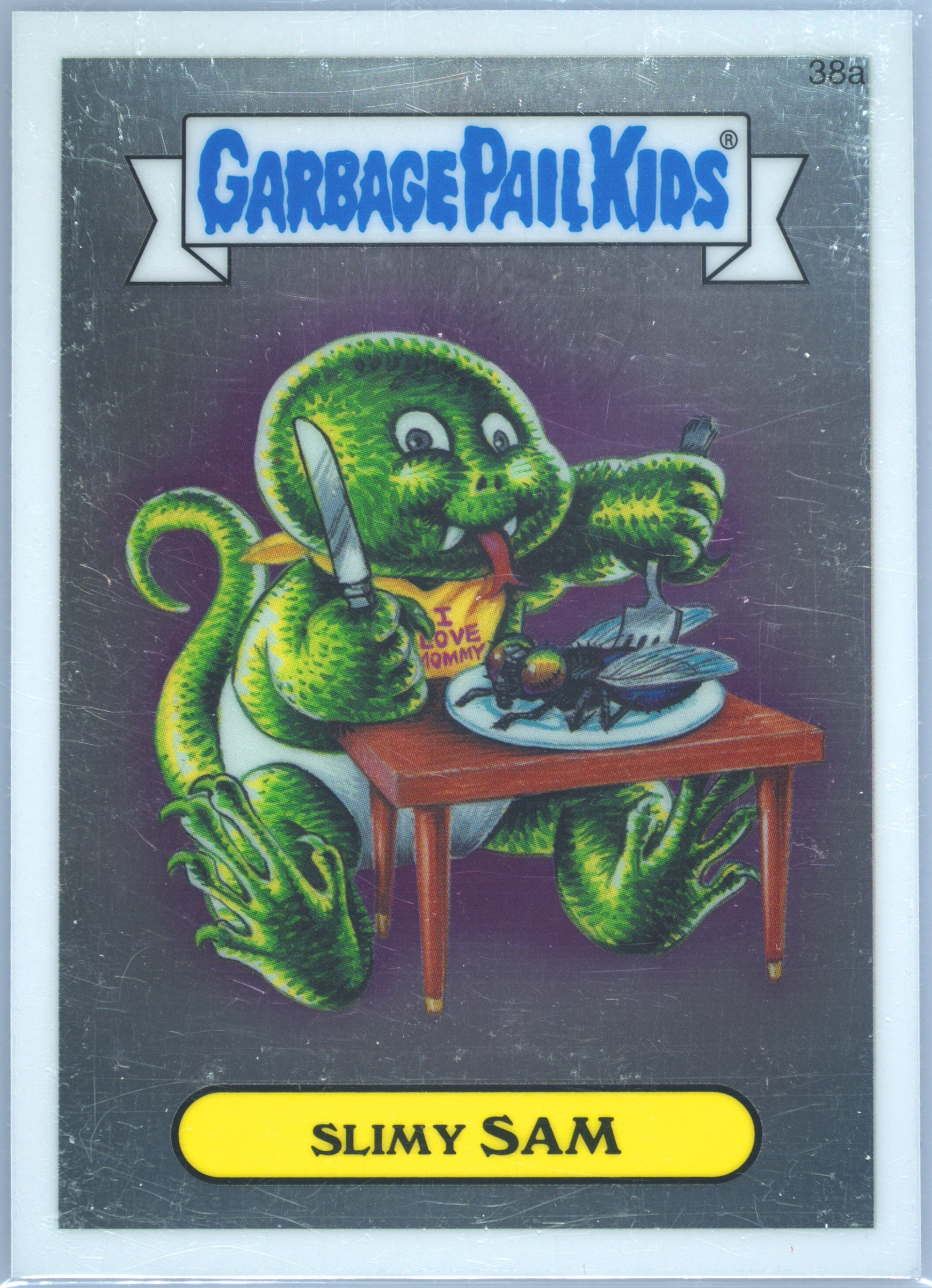 2013 Topps Garbage Pail Kids Chrome Series 1 #38a Slimy Sam front
