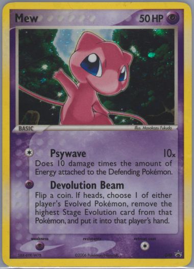Pokémon TCG Mew #8 Vintage Rare Black Star Promo Card LP/MP WoTC 1999