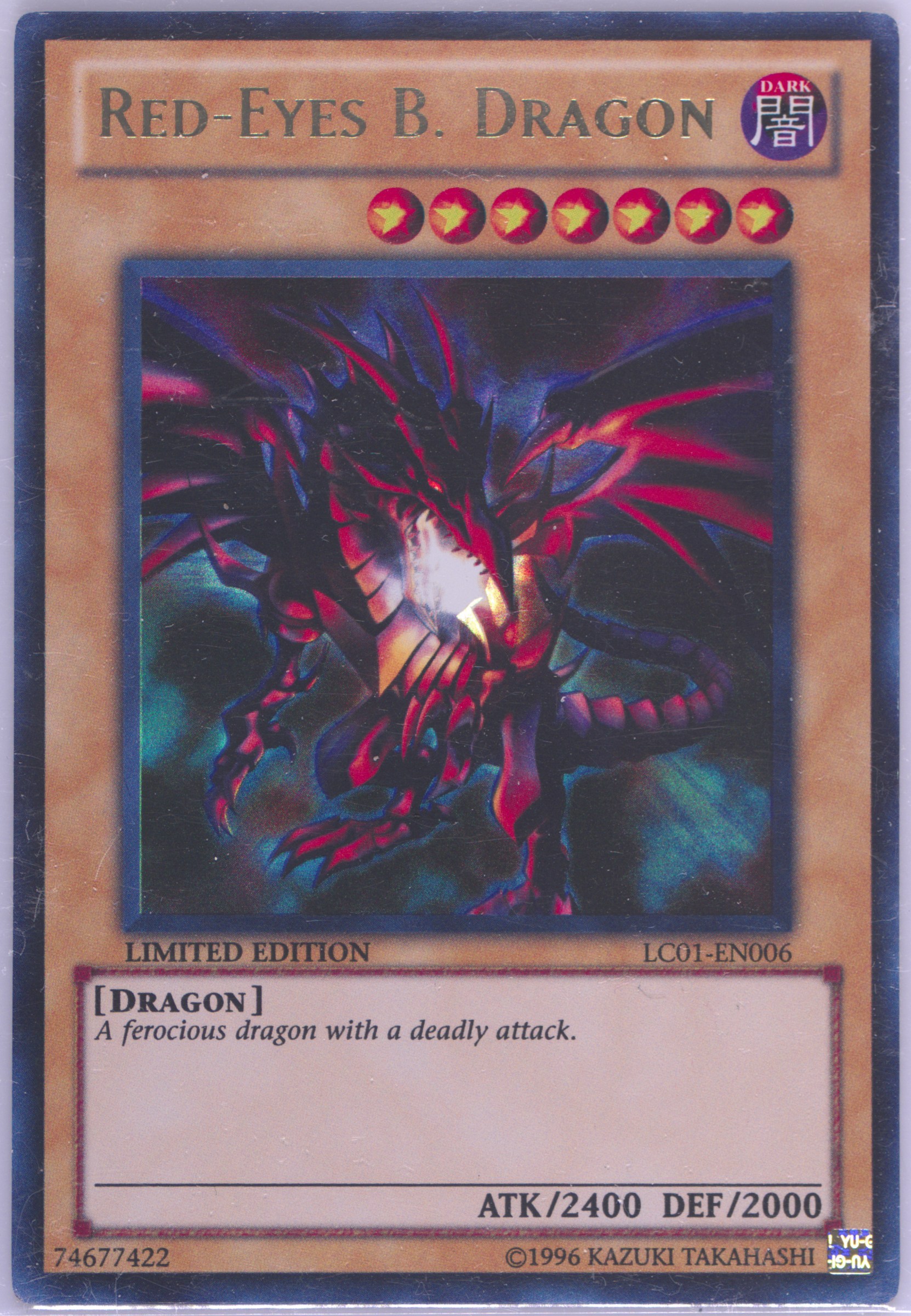 yugioh cards red eyes b dragon Red-Eyes Black Dragon (7th Art) [RA04-EN109] Platinum Secret Rare main image 1