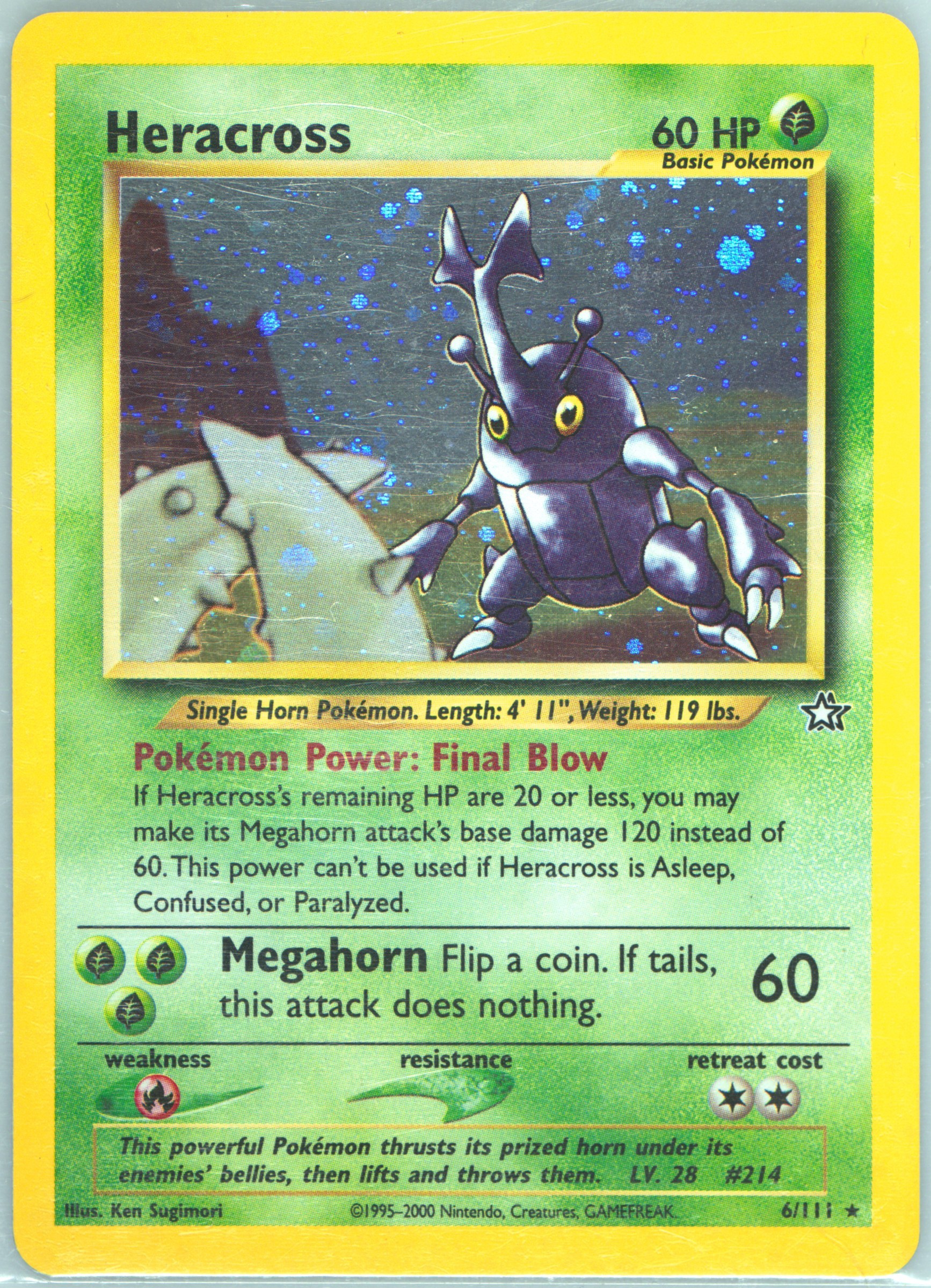 pokemon card heracross BGS 9