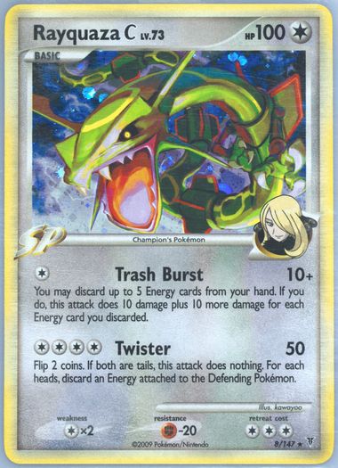 Pokémon 2009 PSA 10 GEM MINT Rayquaza C Holo Platinum