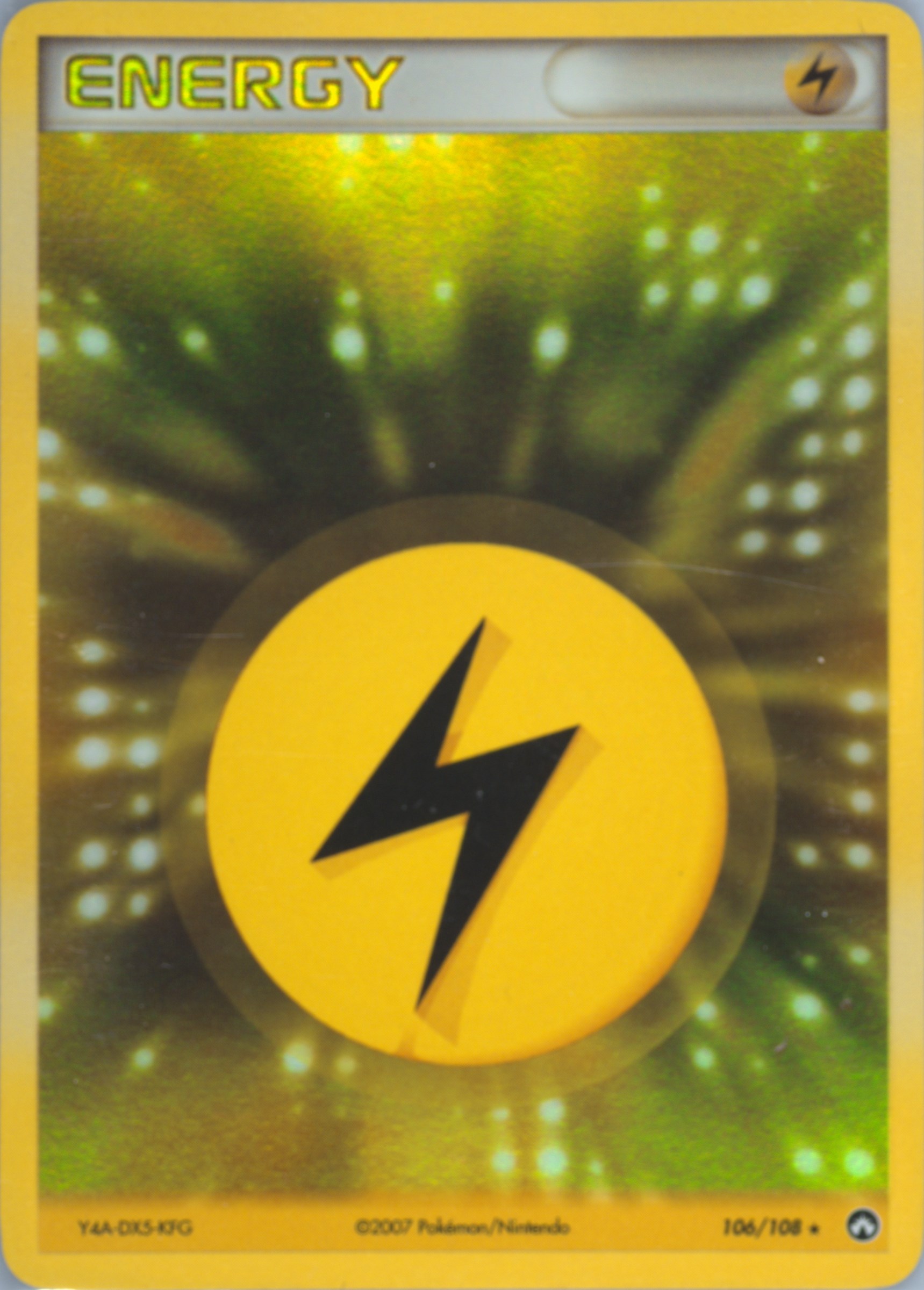 2007 Pokémon EX ライトニングエネルギー サイン入り PSA10 2007 Pokemon EX Power Keepers Lightning Energy Holo 106/108 PSA 9