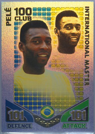 2010 Match Attax South Africa World Cup UK Edition International Pele authentic PSA 8