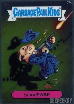 2014 Topps Garbage Pail Kids Chrome Series 2-C Variations #57c Scar Fabe front