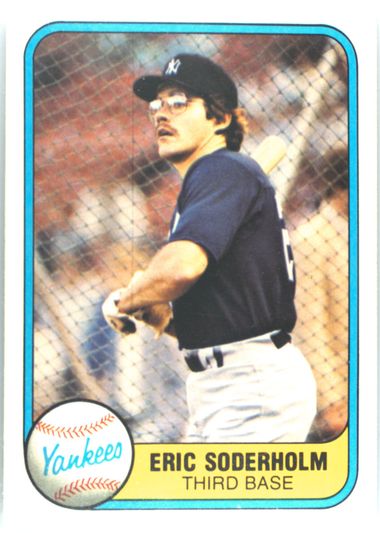 Eric Soderholm Rangers Auction Prices Realized Baseball Cards 1981 FLEER Eric Soderholm
