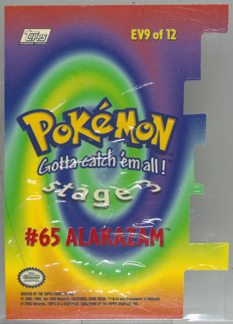 Alakazam (Topps Pokemon Tv Animation Die Cut Embossed)
