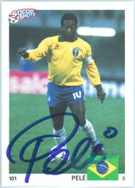 貴重 SoccerShots ペレ ブラジル代表 1991年 プロモカード 1991 Soccer Shots Pelé PSA 9 Mint Soccer Card Promo