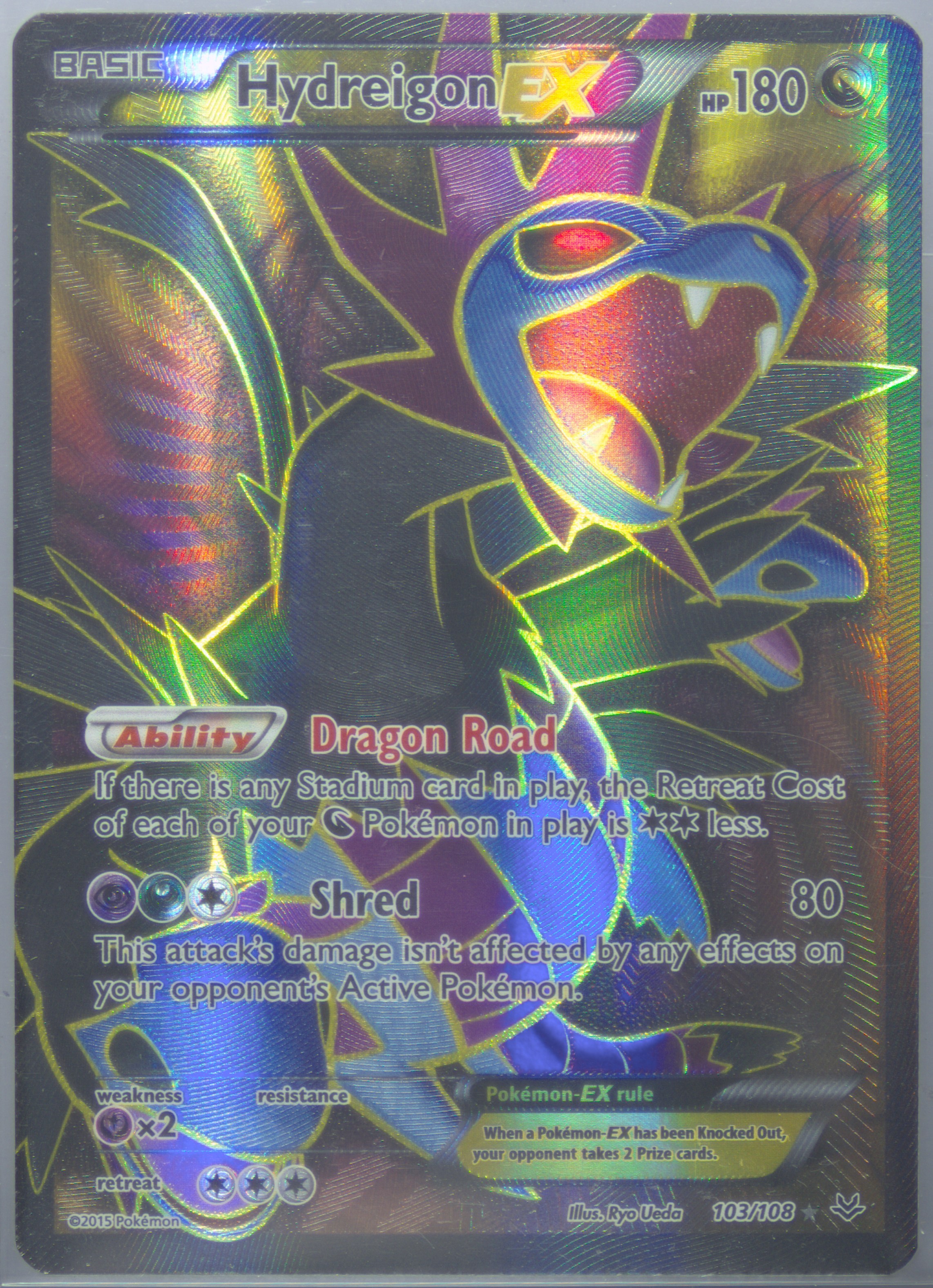 pokemon hydreigon ex card Amazon.com: Pokemon - Hydreigon-EX (62/108) - XY Roaring Skies