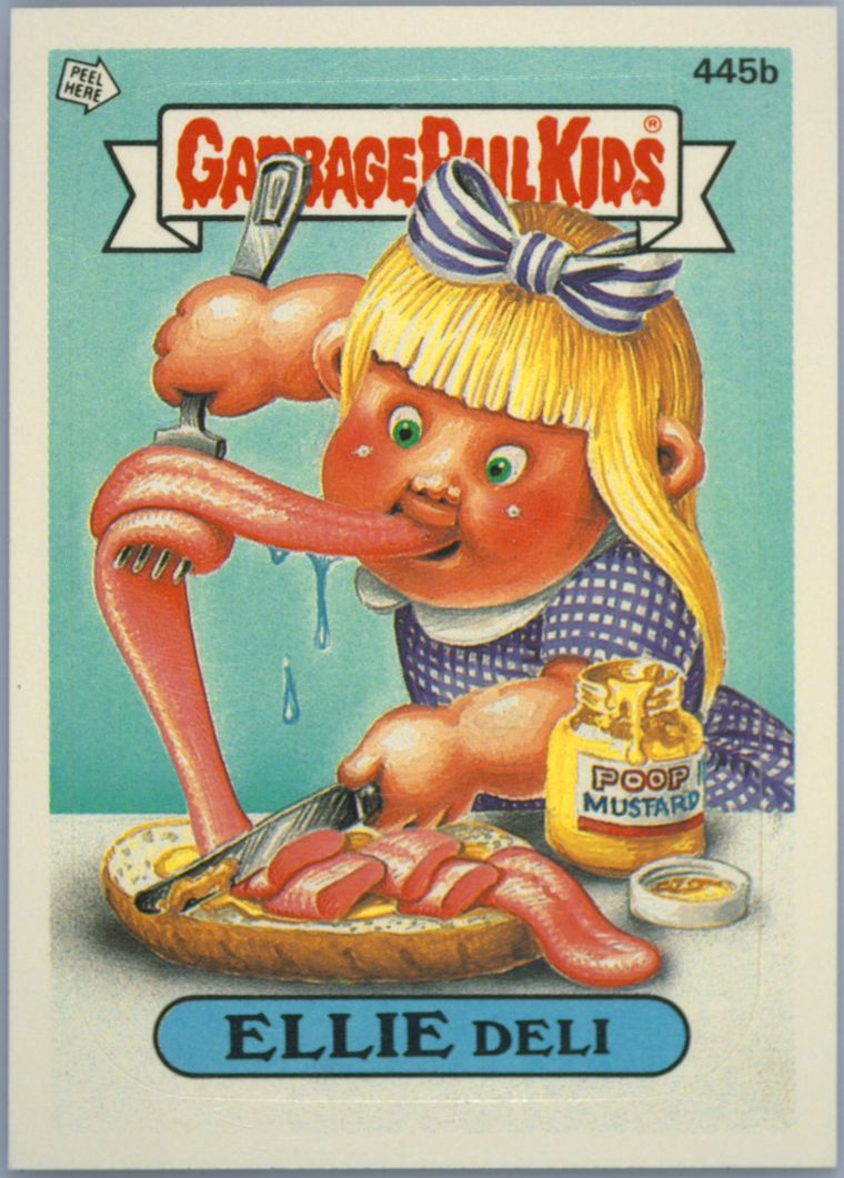 1987 Topps Garbage Pail Kids Original Series 11 #445b Ellie Deli front