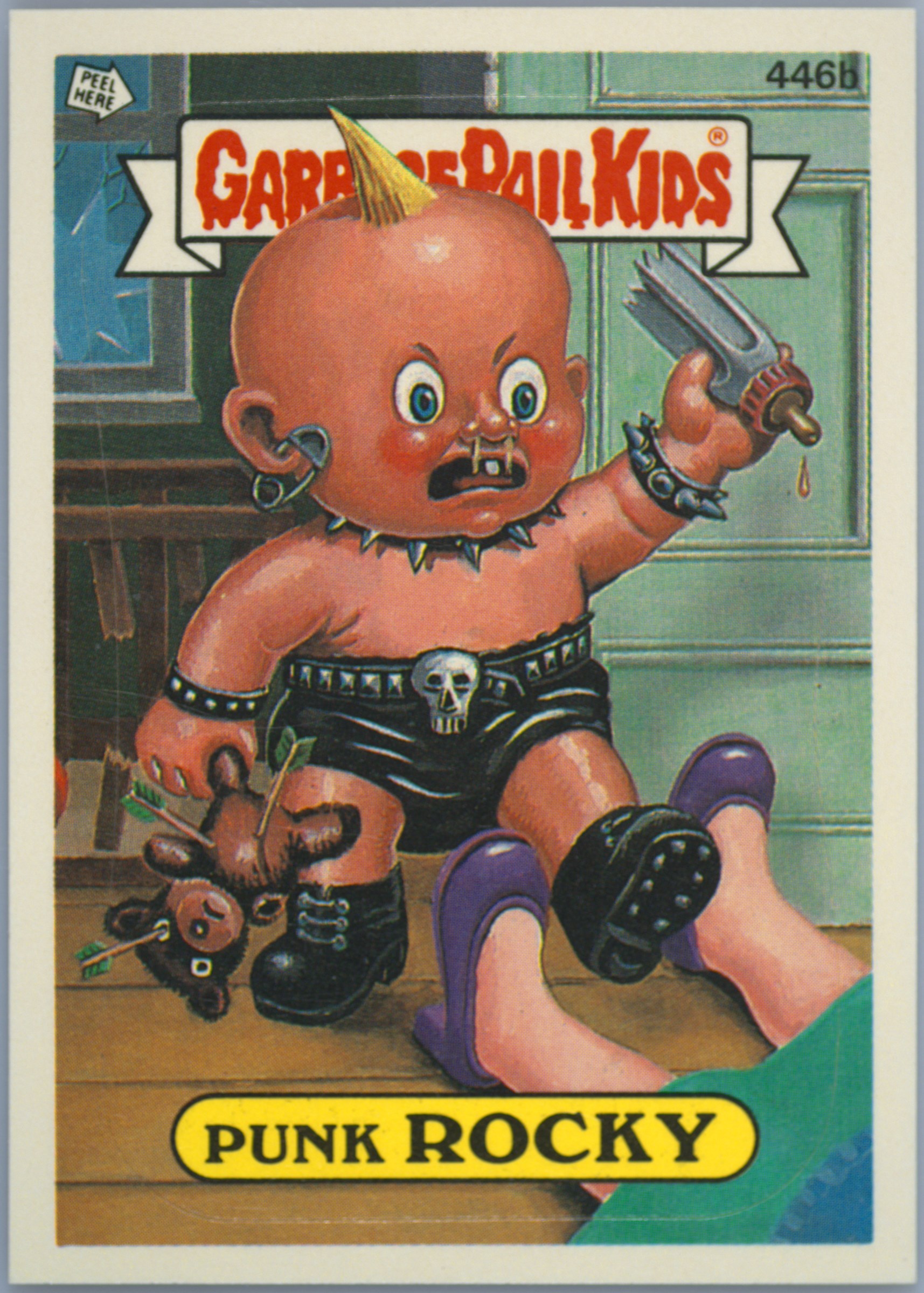 1987 Topps Garbage Pail Kids Original Series 11 #446b Punk Rocky front