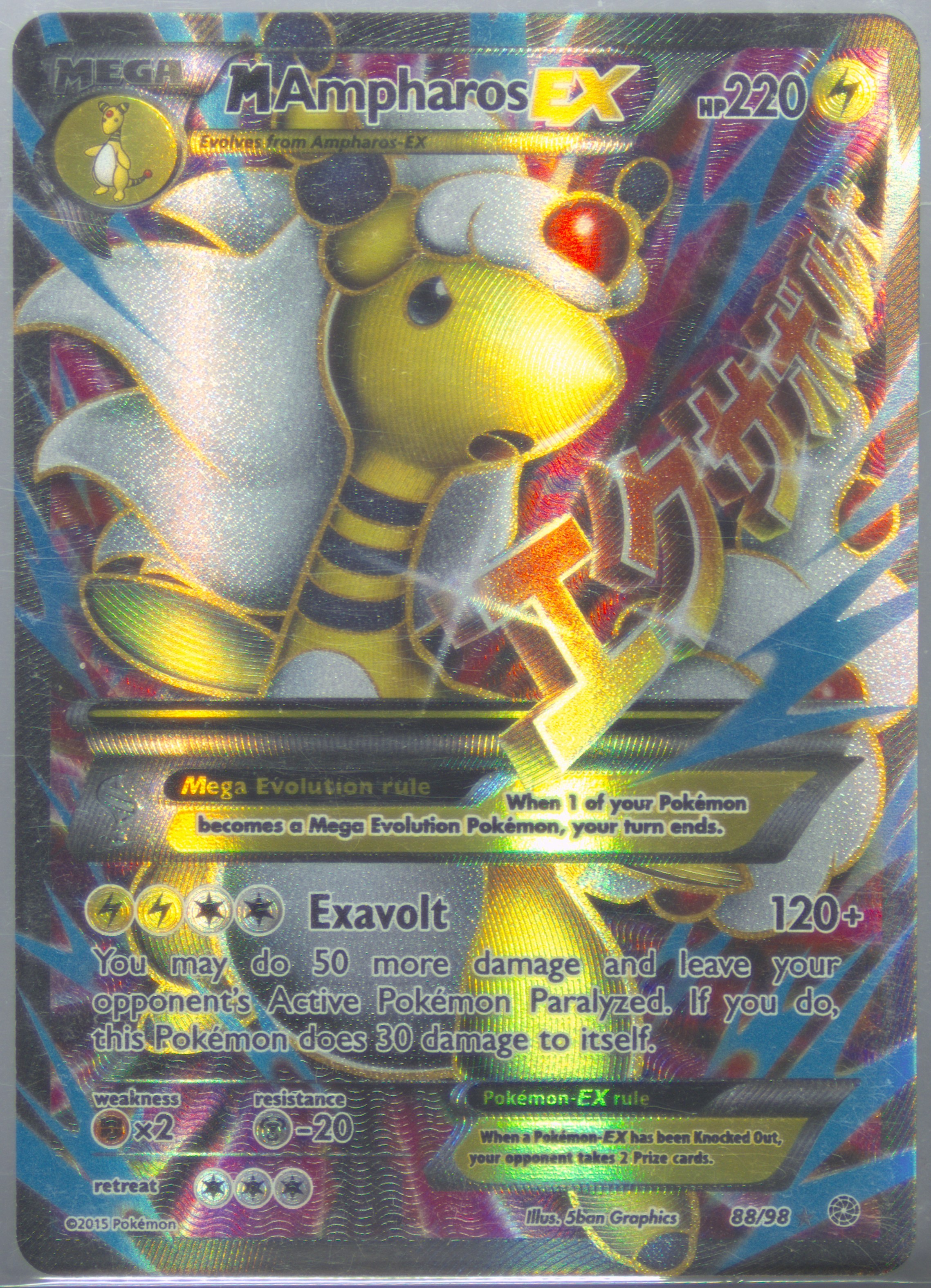 mega ampharos pokemon card Pokémon TCG Mega Ampharos EX 28/98 XY-Ancient Origins – True Believers  Gaming and Collectibles