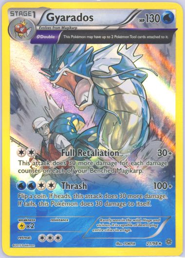 PSA10 2015 Pokémon XY Gyarados 21/98 Gyarados FULL ART Holo Rare 21/98 XY Ancient Origins Pokemon