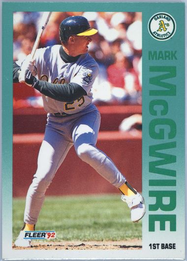 Auction Prices Realized Baseball Cards 1992 FLEER Mark McGwire