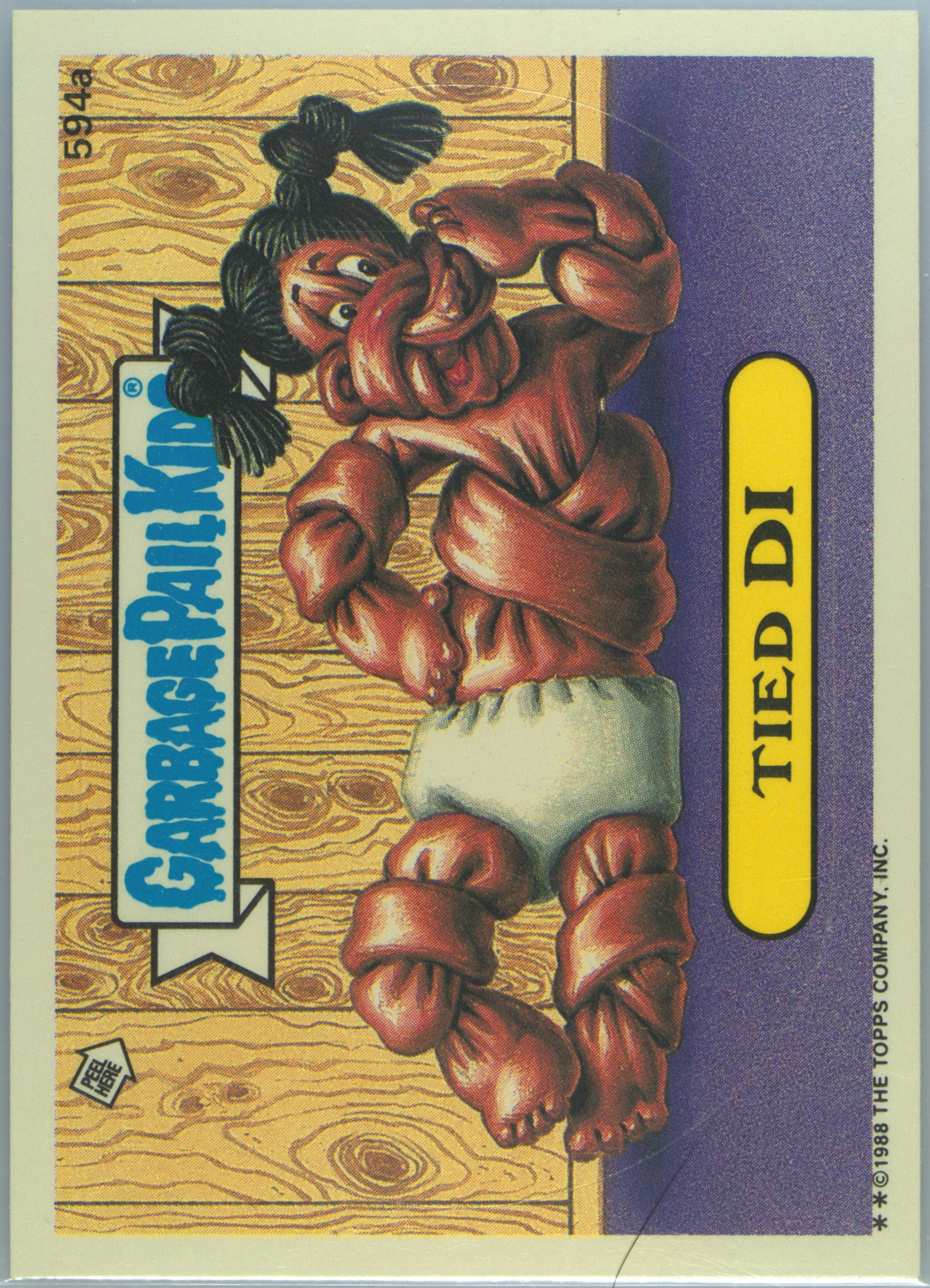 Tied DI #594A Die-Cut PSA 5 Garbage Pail Kids card front