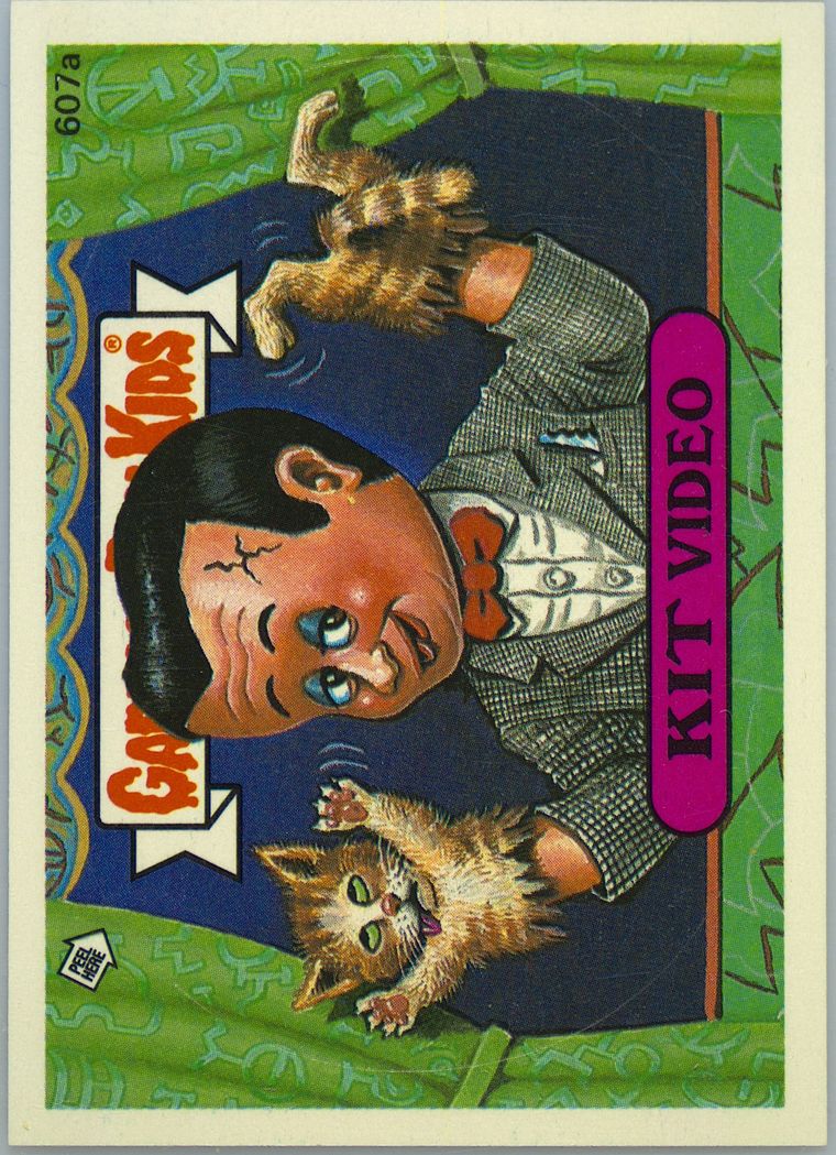 Kit Video #607A Die-Cut PSA 7 Garbage Pail Kids card front