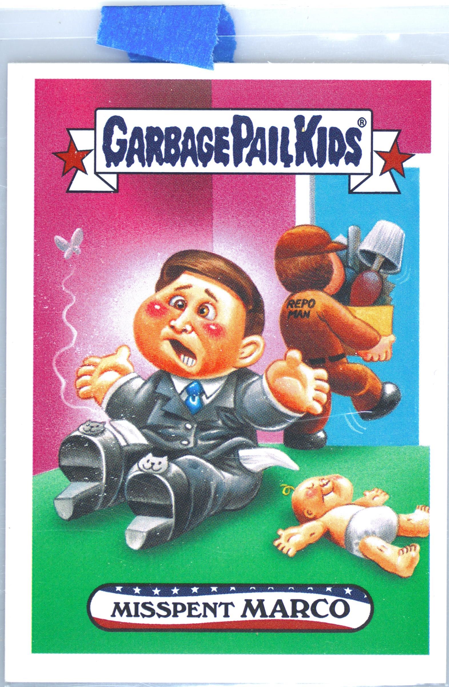2016 Topps Garbage Pail Kids Presidential Candidates-New Hampshire Primary #3a Misspent Marco front