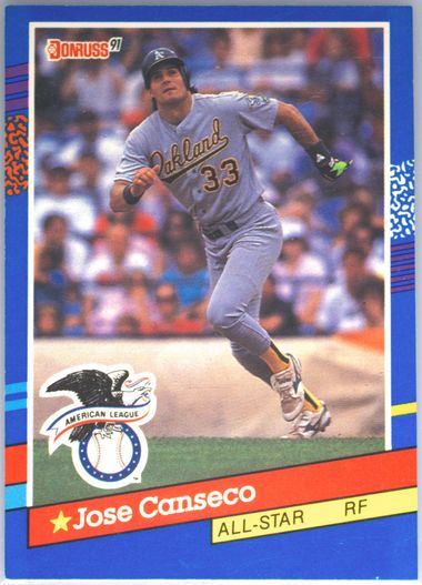 Jose Canseco  1991Donruss Elite含む3枚セット Jose Canseco The Elite Series. 1991 Donruss 3,673/10,000
