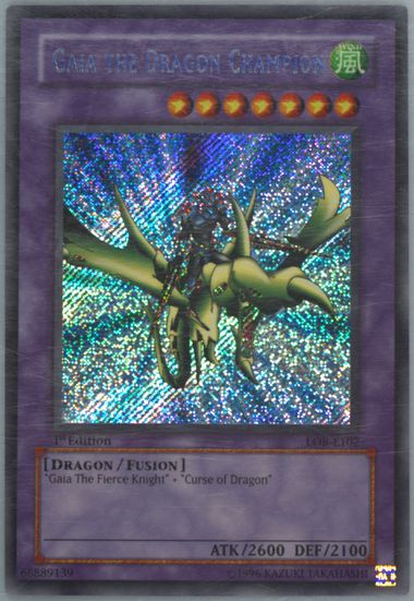 Amazon.com: Yu-Gi-Oh! - Gaia The Dragon Champion (LOB-125