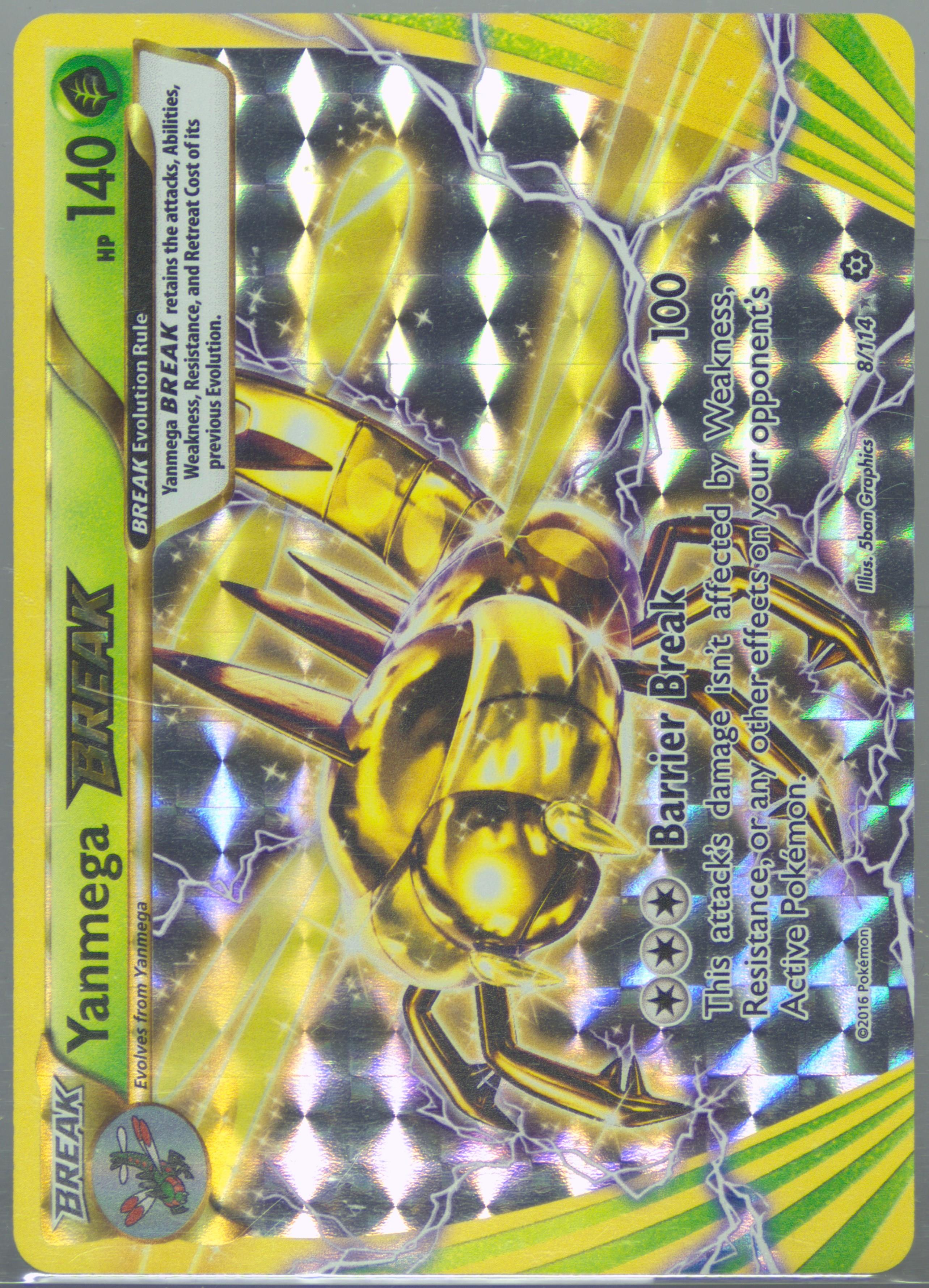 yanmega break pokemon card value Yanmega BREAK - 8/114 - Steam Siege main image 1