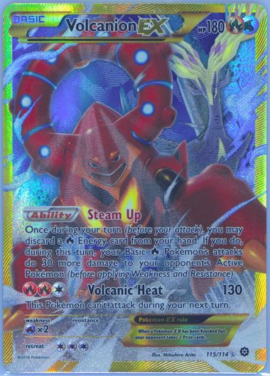 PSA 10 Volcanion EX 055/054 SR XY11 Fever Burst 2016 Pokemon