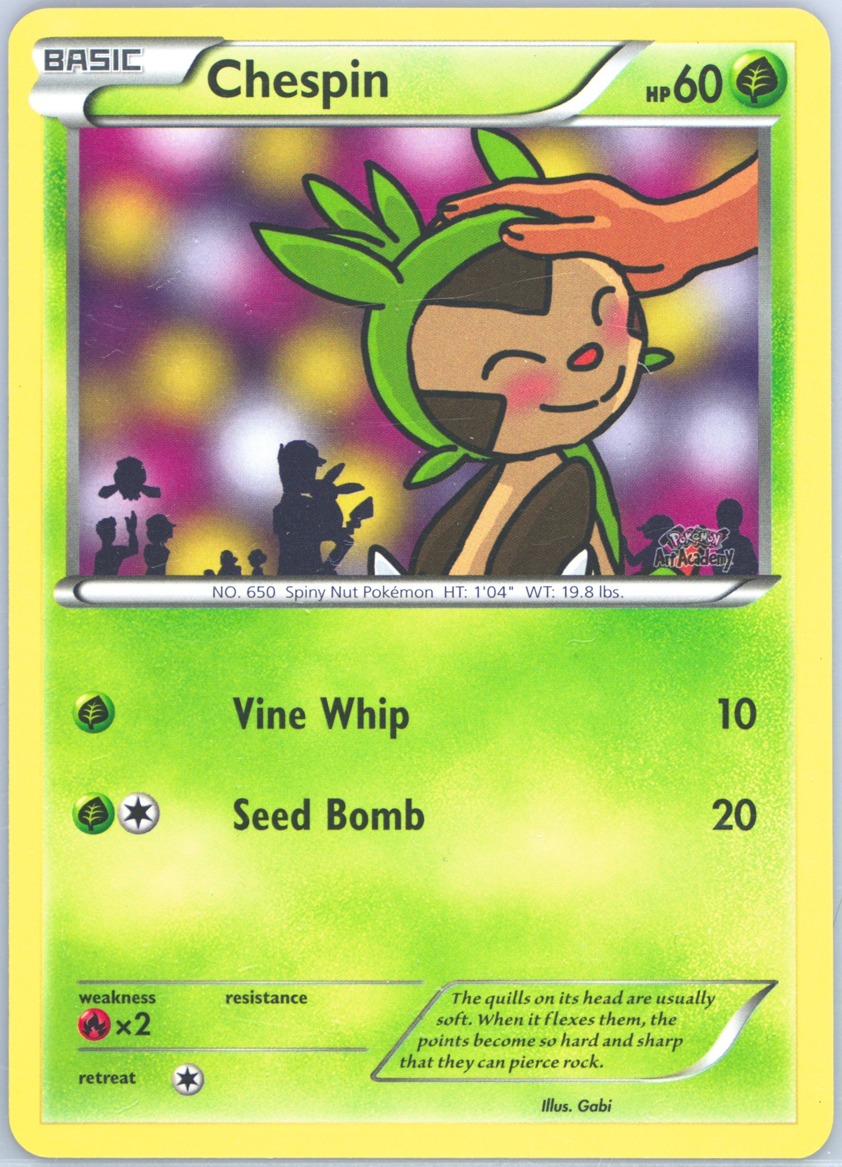 ポケモンカード　Chespin Art Academy Promo 2015 Spec Details