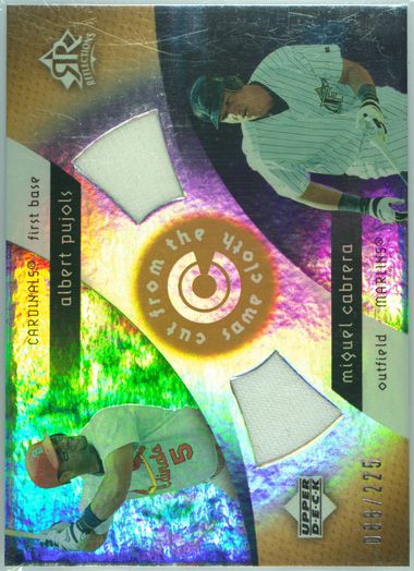 2005 UD REFLECTIONS Albert Pujols 3-Color Patch Auto #/50