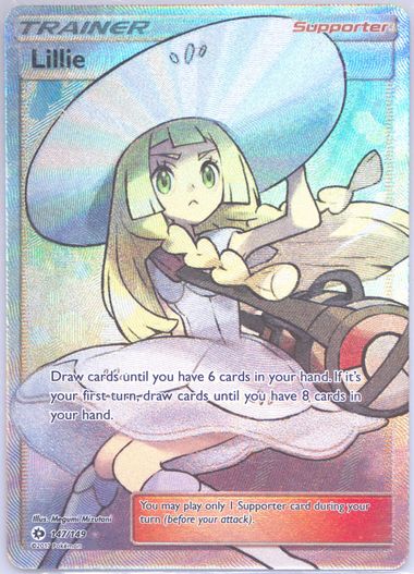 ポケモンカード Lillie #147 ホロ仕様 NM-MT (8) Lillie 147/149 Full Art Trainer Ultra Rare Pokemon TCG Sun
