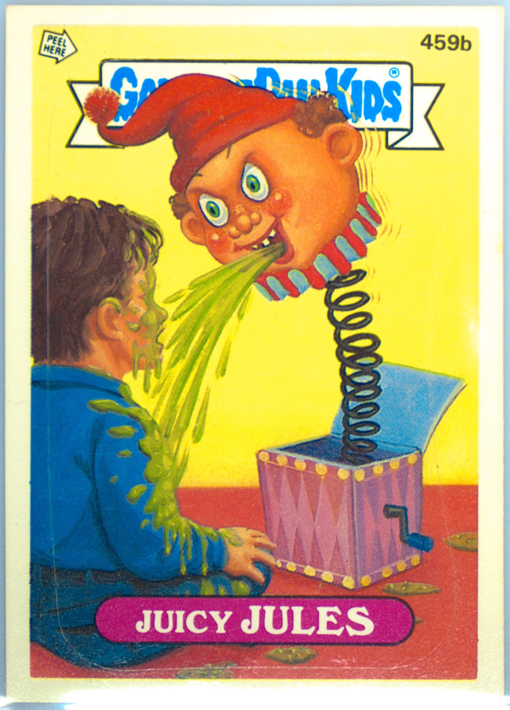 1987 Topps Garbage Pail Kids Original Series 11 Checklist-Single Line #459b Juicy Jules front