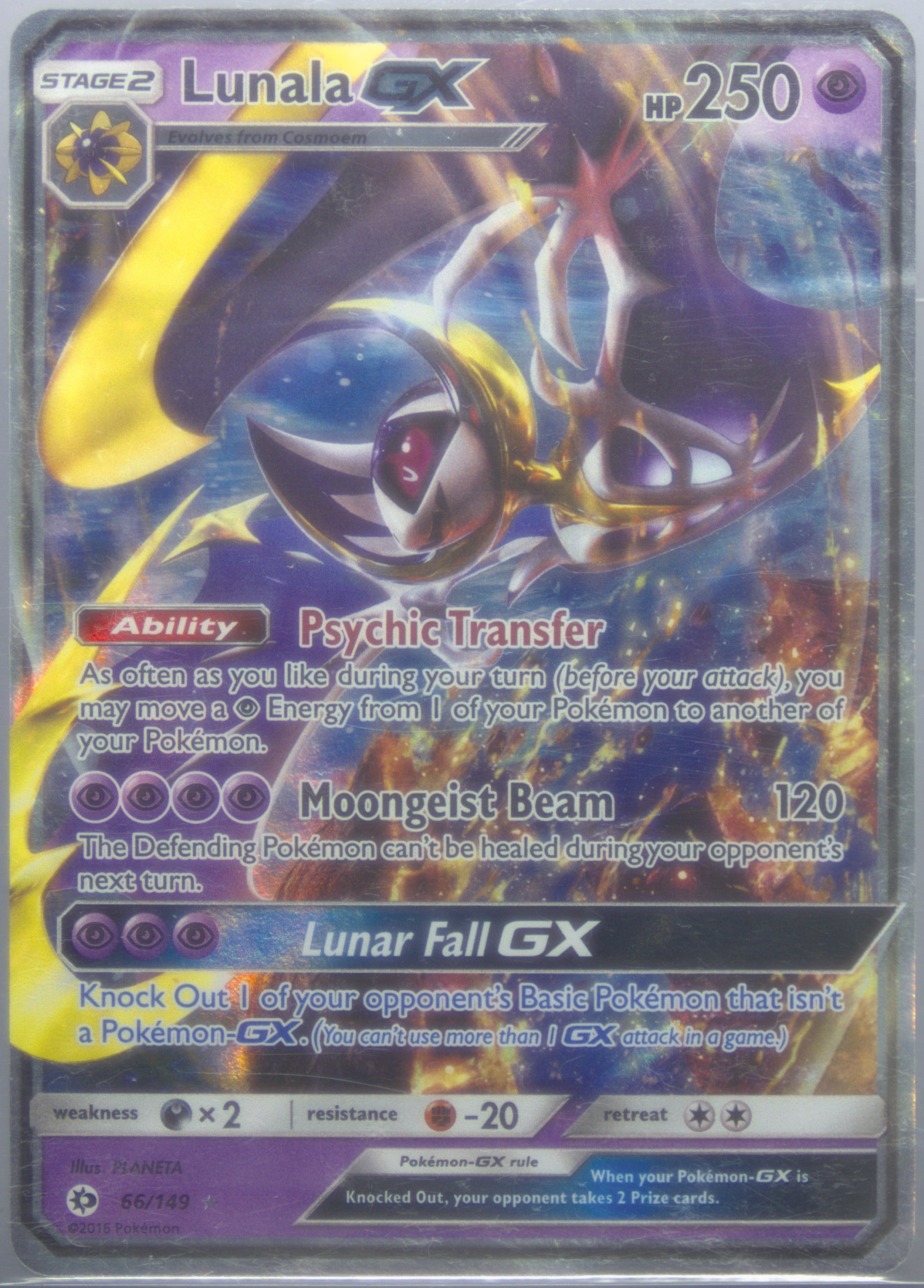 lunala stage 2 pokemon card price Lunala Prism Star (62/156) [Sun & Moon: Ultra Prism] – Pokemon Plug main image 1