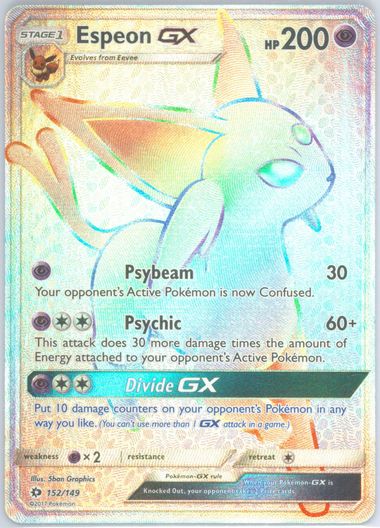 Auction Prices Realized Tcg Cards 2017 Pokemon Sun & Moon Full Art / Espeon  Gx