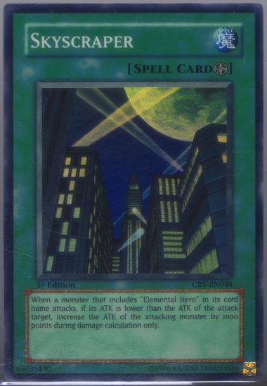 yugioh card skyscraper Yu-Gi-Oh CRV-JP048 Ultimate Rare Relief EX Japanese Mint / near mint condition trading card Yu-Gi-Oh Skyscraper Ultimate Rare Relief