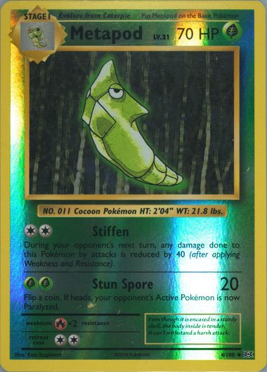 metapod pokemon card value Metapod 2000 Topps Chrome Foil Pokémon #11 – Piece Of The Game