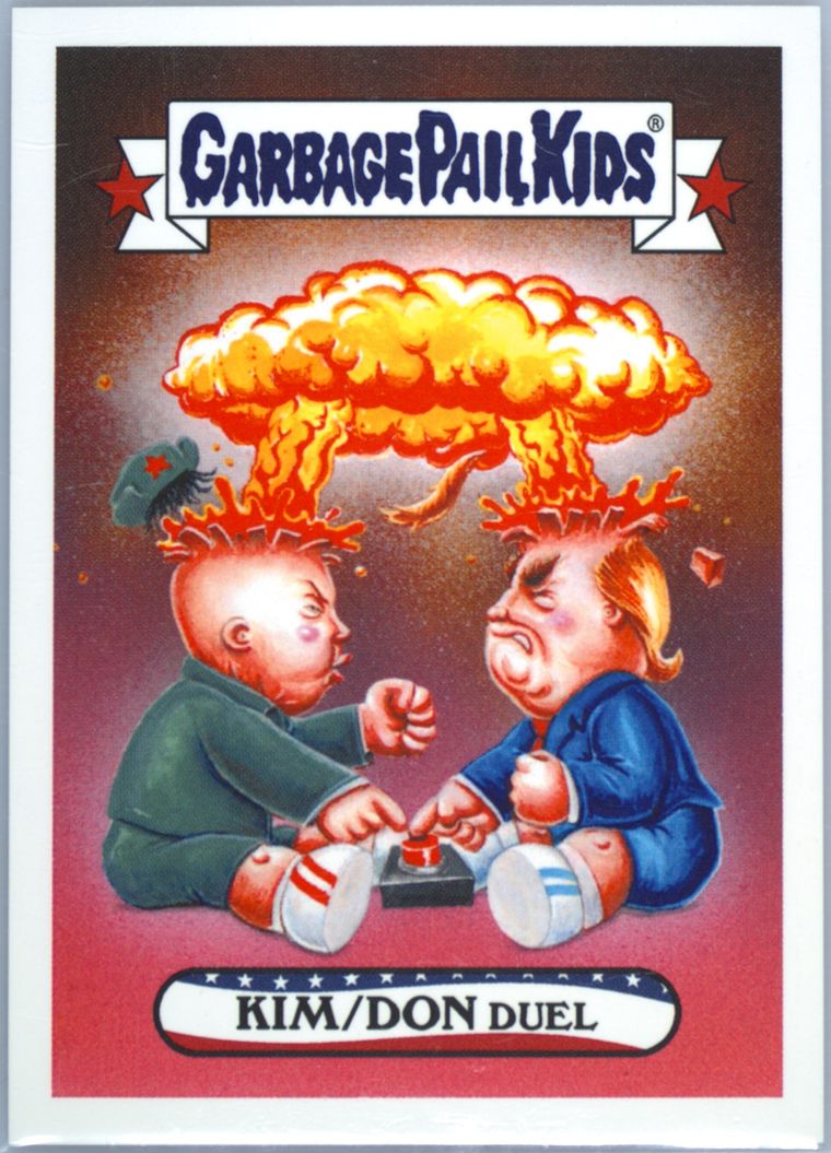 2017 Topps Garbage Pail Kids Trumpocracy The First 100 Days #131 Kim/Don Duel front
