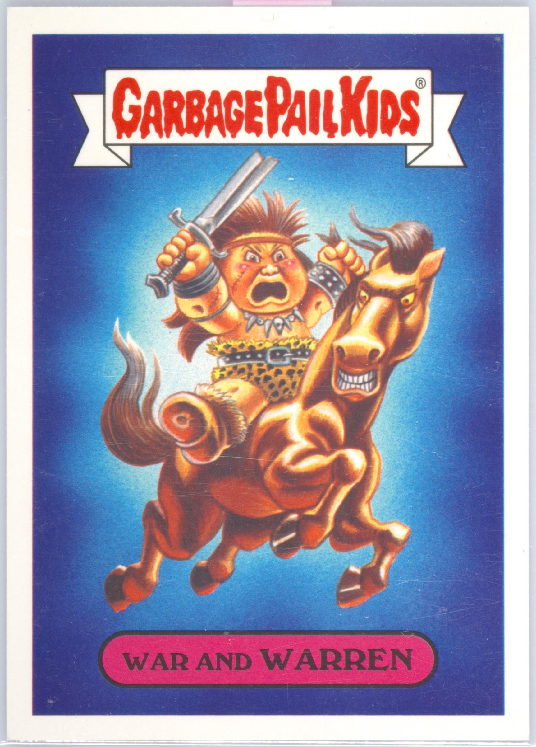 2017 Topps Garbage Pail Kids Adam-Geddon Series 1 Apocalypse Sticker #11b War And Warren front