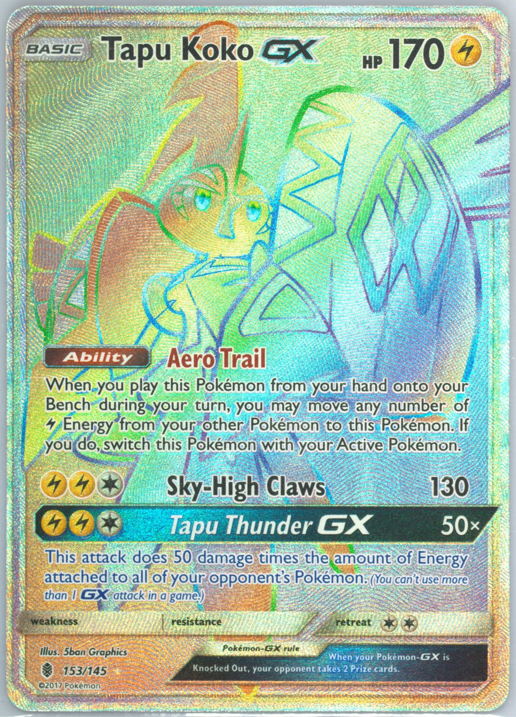 1995 charmeleon pokemon card 24 102 032/114 Tapu Koko GX main image 0