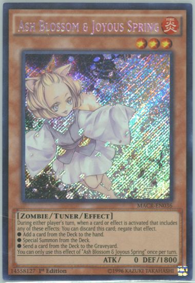遊戯王/SE/英語版/Maximum　Crisis　MACR-EN036[SE]：Ash Blossom ＆ Joyous Spring/灰流うらら YuGiOh Trading Card Game Maximum Crisis Single Card Secret