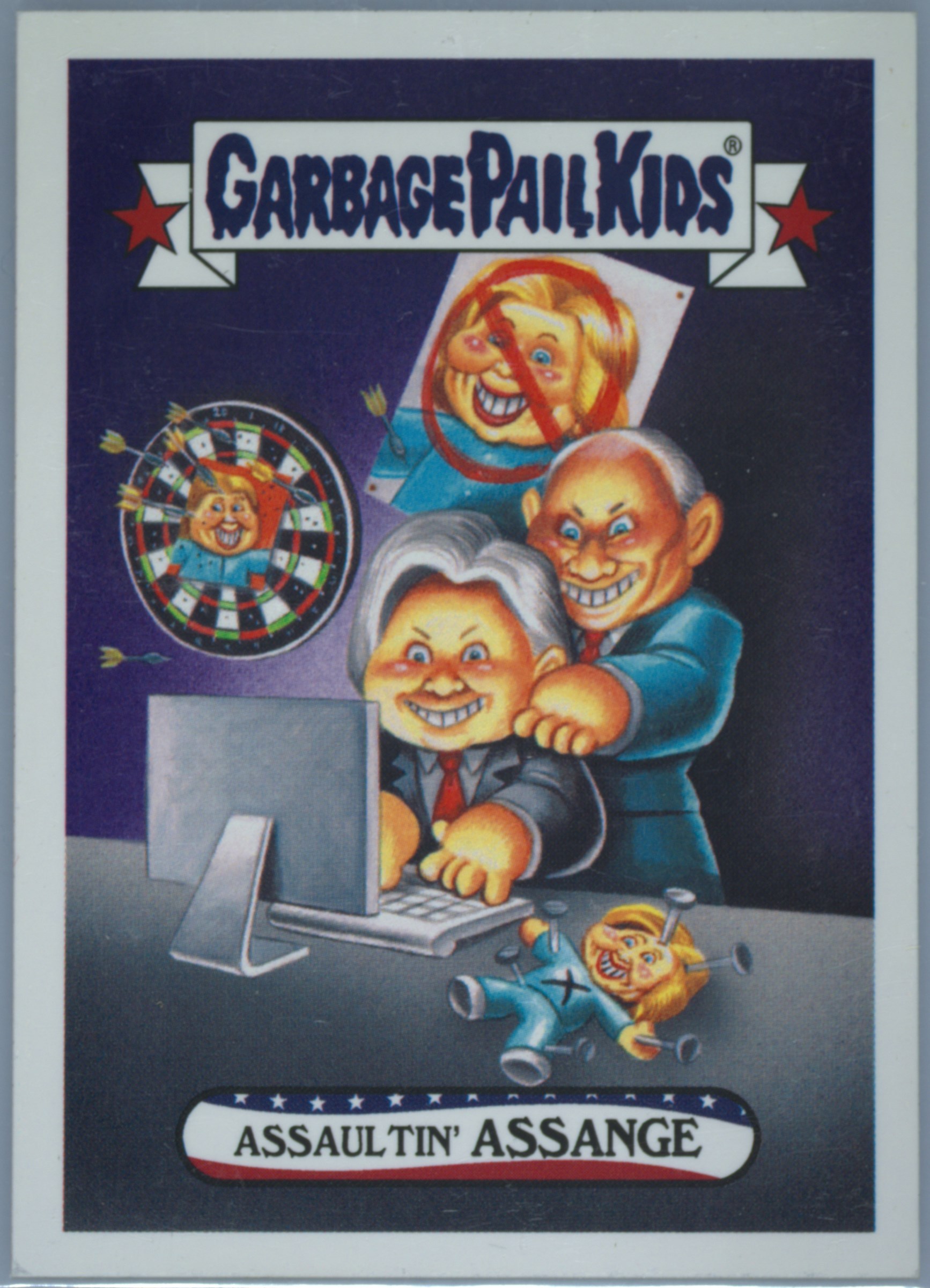 2016 Topps Garbage Pail Kids Disg-Race To The White House #45 Assaultin' Assange front