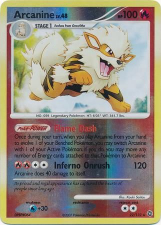 shiny arcanine pokemon card Amazon.com: Pokemon - Arcanine 059/165 151 - Reverse Foil main image 0
