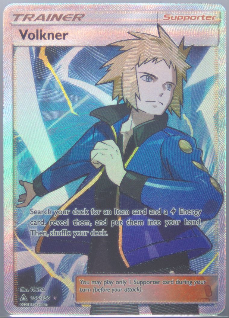 volkner pokemon card Pokemon SM Ultra Prism Trainer Card: Volkner - 135/156