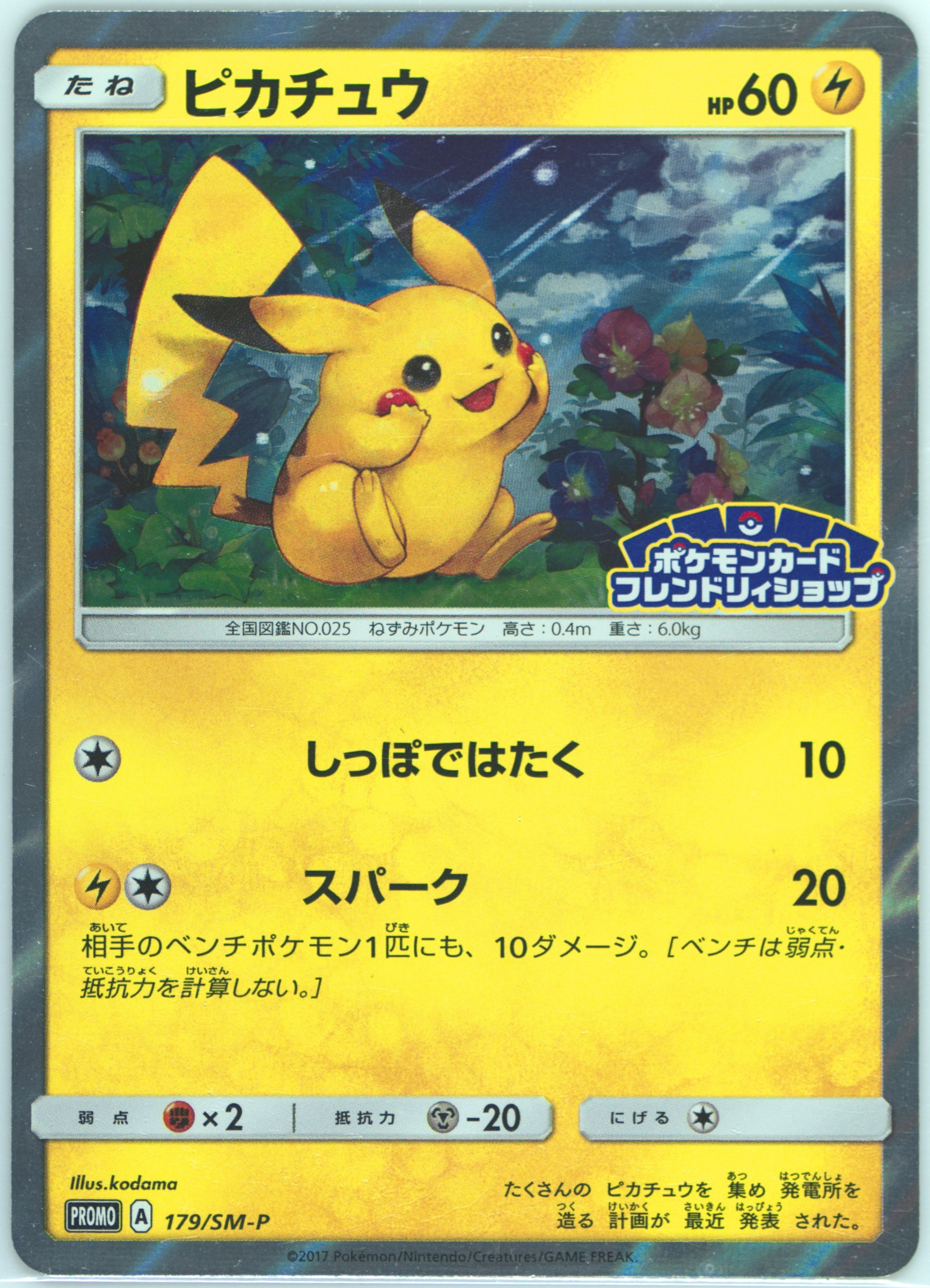 PSA10 ピカチュウ 2017 P.M. JPN. SM PROMO #179 Spec Details