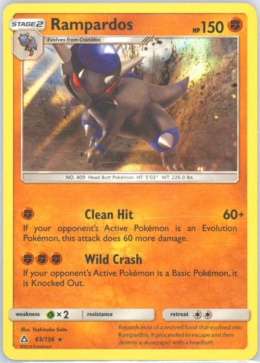 Auction Prices Realized Tcg Cards 2018 POKEMON SUN & MOON ULTRA PRISM Rampardos-Holo Auction Prices Realized Tcg Cards 2018 POKEMON SUN & MOON ULTRA PRISM Rampardos-Holo