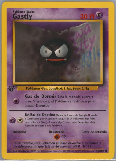 Auction Prices Realized Tcg Cards 1999 POKEMON SPANISH Gastly